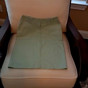 Talbots cotten skirt, pale mint green, size 2